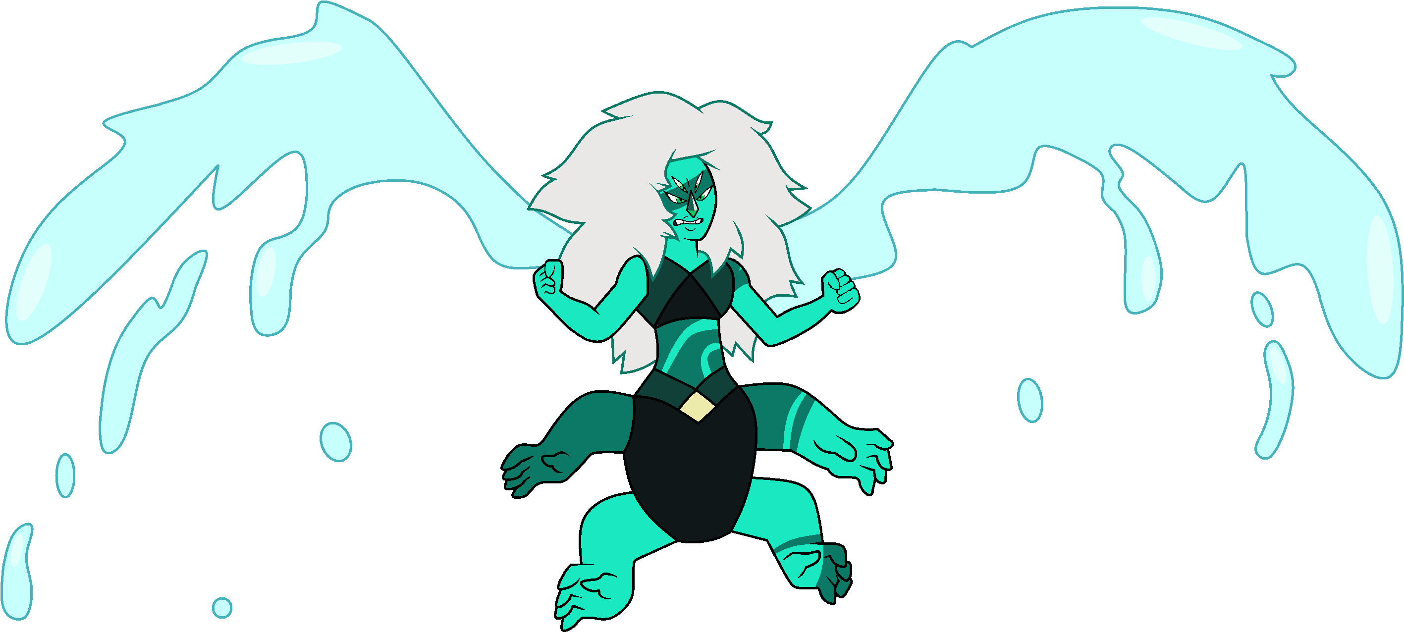 Malachite With Wings By King - Steven Universe Malachite With Wings (3000x1621), Png Download