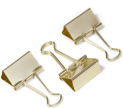 Gold Binder Clip - Organization (500x500), Png Download