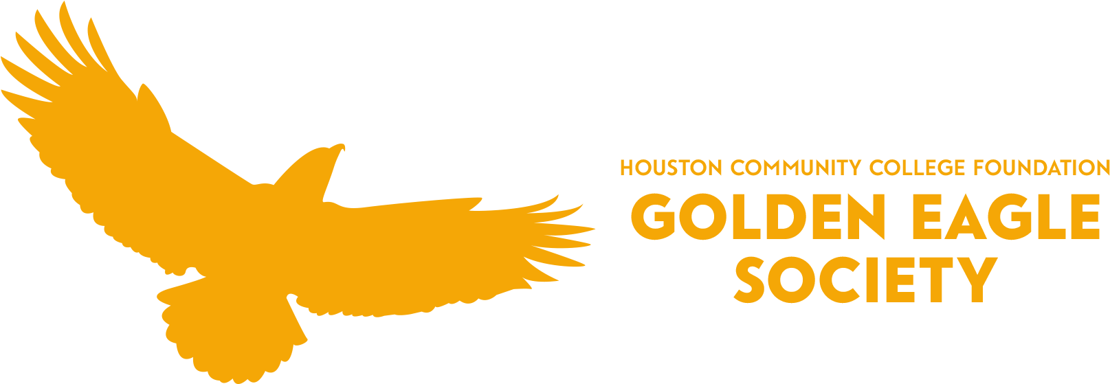 Golden Eagle - Houston Community College Eagle (1721x558), Png Download