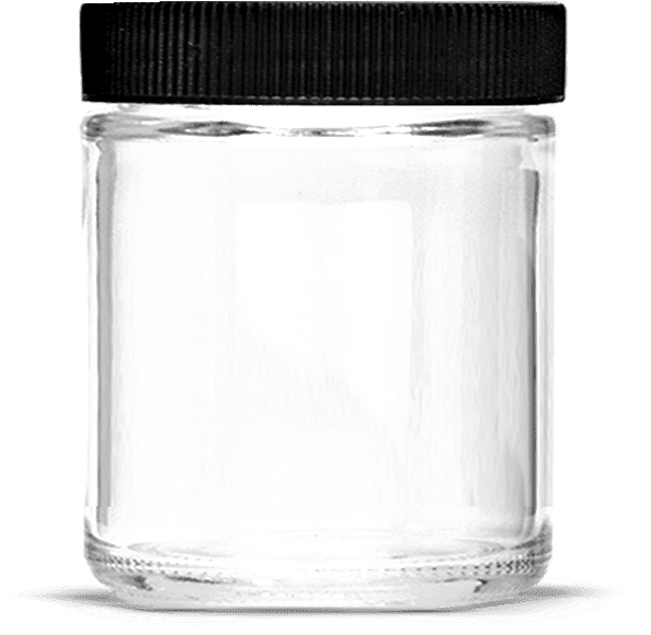 5oz Glass Jars With Lids Black - Jar Black Lid Png (1000x1000), Png Download