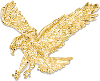 Golden Eagle Png Download - 14k Gold Pendants (400x327), Png Download