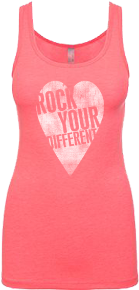 I Heart Ryd Jersey Tank Neon Pink - Pink (280x584), Png Download