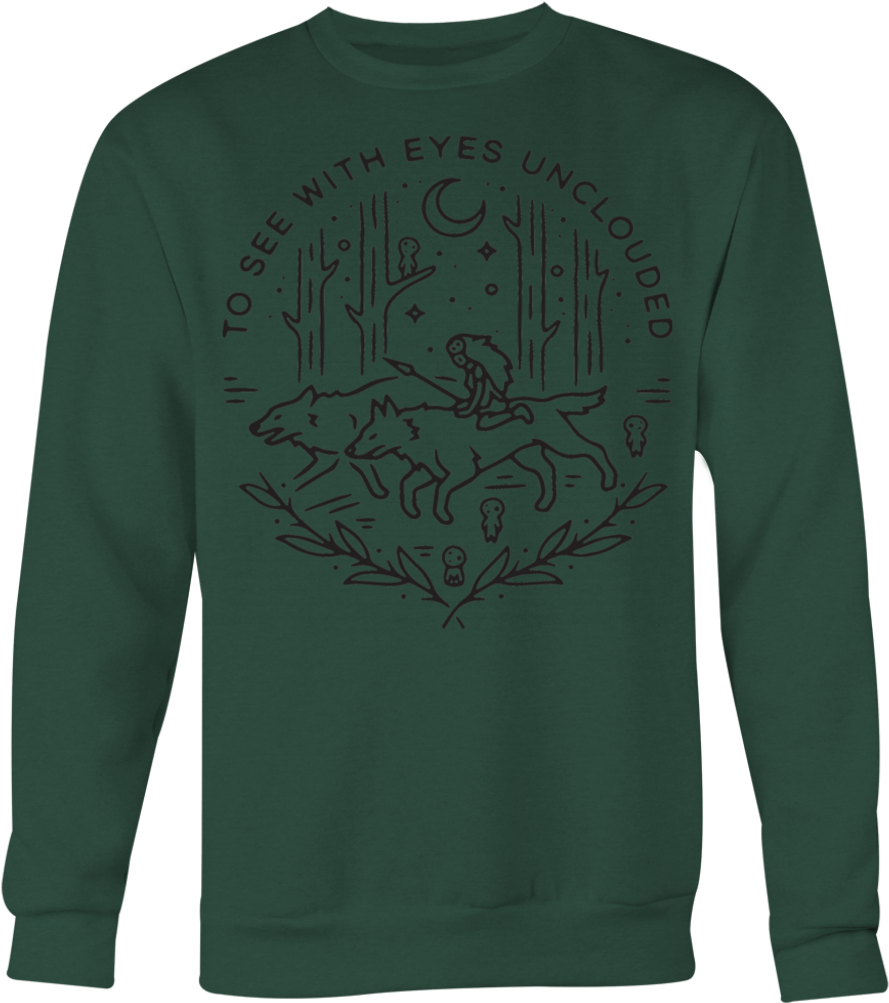 Princess Mononoke To See With Eyes Unclouded T-shirt - Sweater (1024x1024), Png Download
