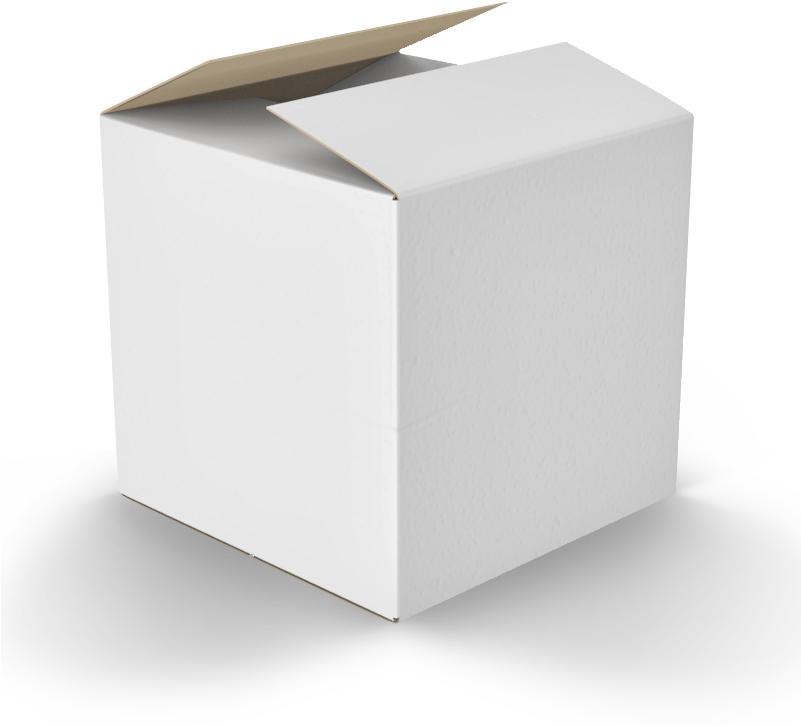 Box - White Blank Shipping Box (800x800), Png Download
