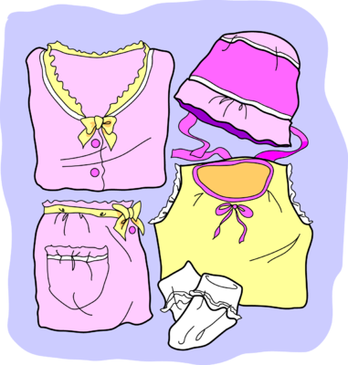 Baby Clothes - Baby Clothes Clip Art (381x400), Png Download