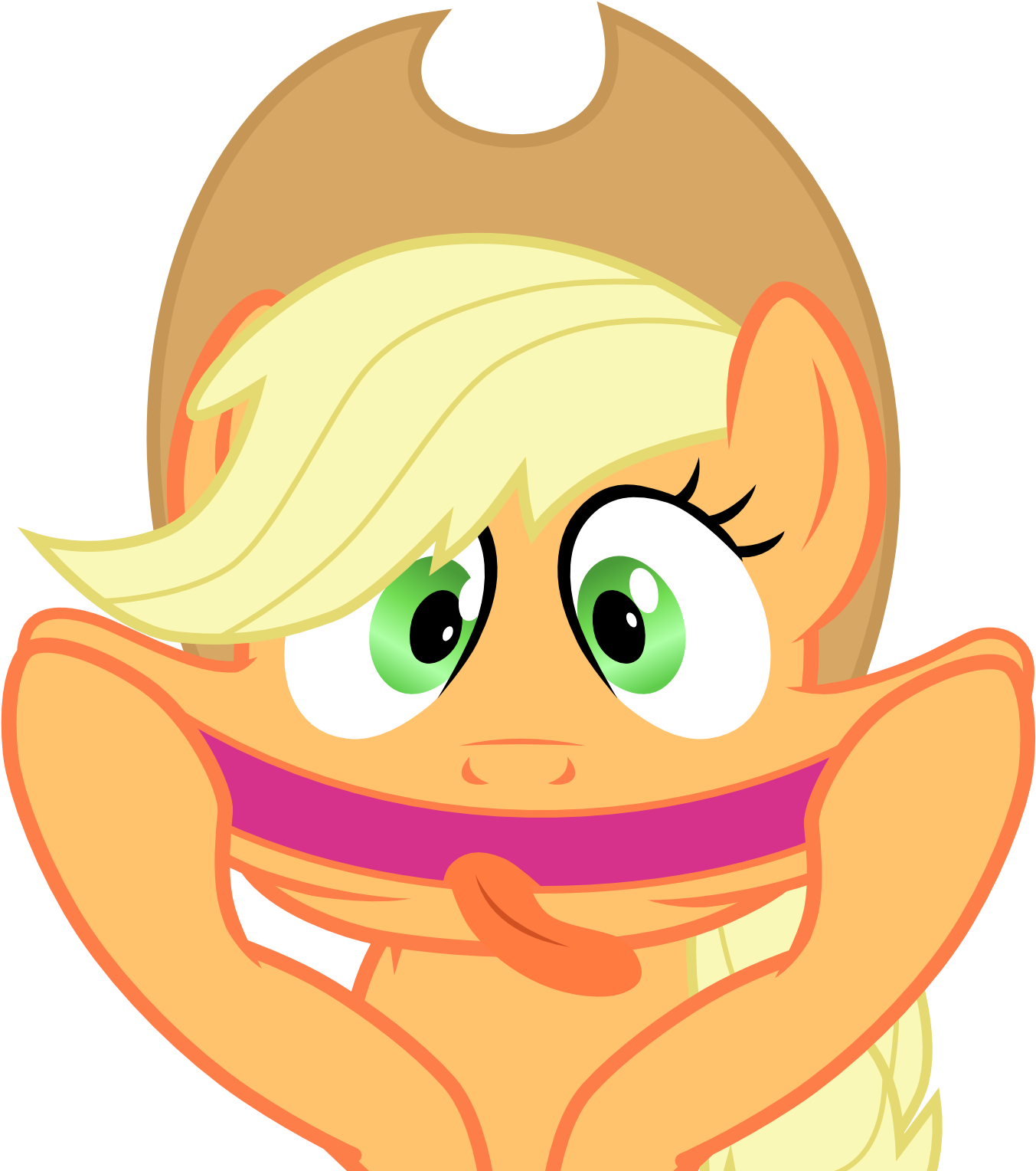 Chipmagnum, Funny Face, Safe, Simple Background, Transparent - My Little Pony Applejack Funny (1476x1537), Png Download