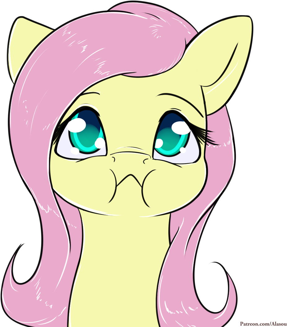Alasou, Face, Faic, Fluttershy, Pony, Puffy Cheeks, - Cartoon (1000x1250), Png Download