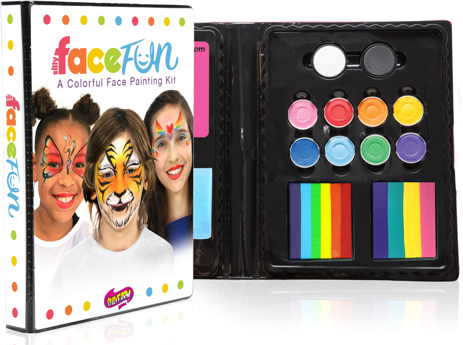 Deluxe Rainbow Party Silly Face Fun Kit - Silly Farm Face Fun Kit - Deluxe Rainbow, White (2048x1422), Png Download