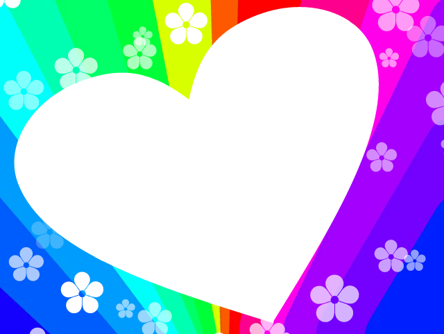 Heart Rainbow Frame By Kreatie-katie On Deviantart - Heart (640x481), Png Download