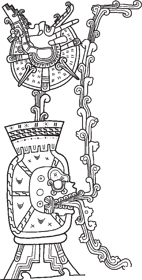 Detail Of Postclassic Mural Painting From Santa Rita, - Santa Rita, Corozal (488x1004), Png Download