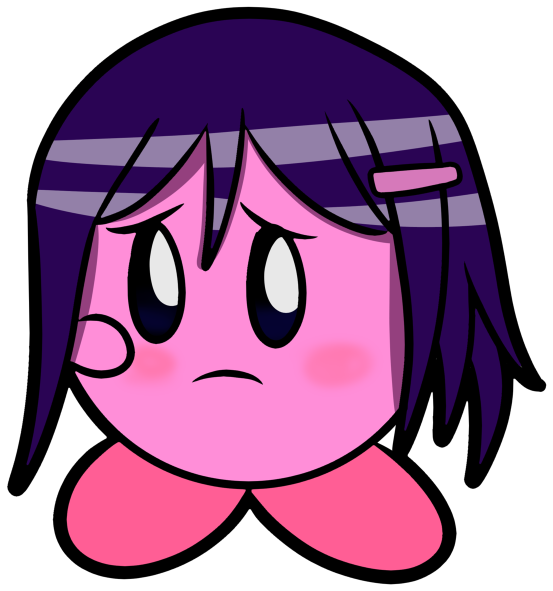 Violet's Trash Bin Doki Doki Kirby Club I Had To Draw - Ddlc Kirby (1280x1457), Png Download