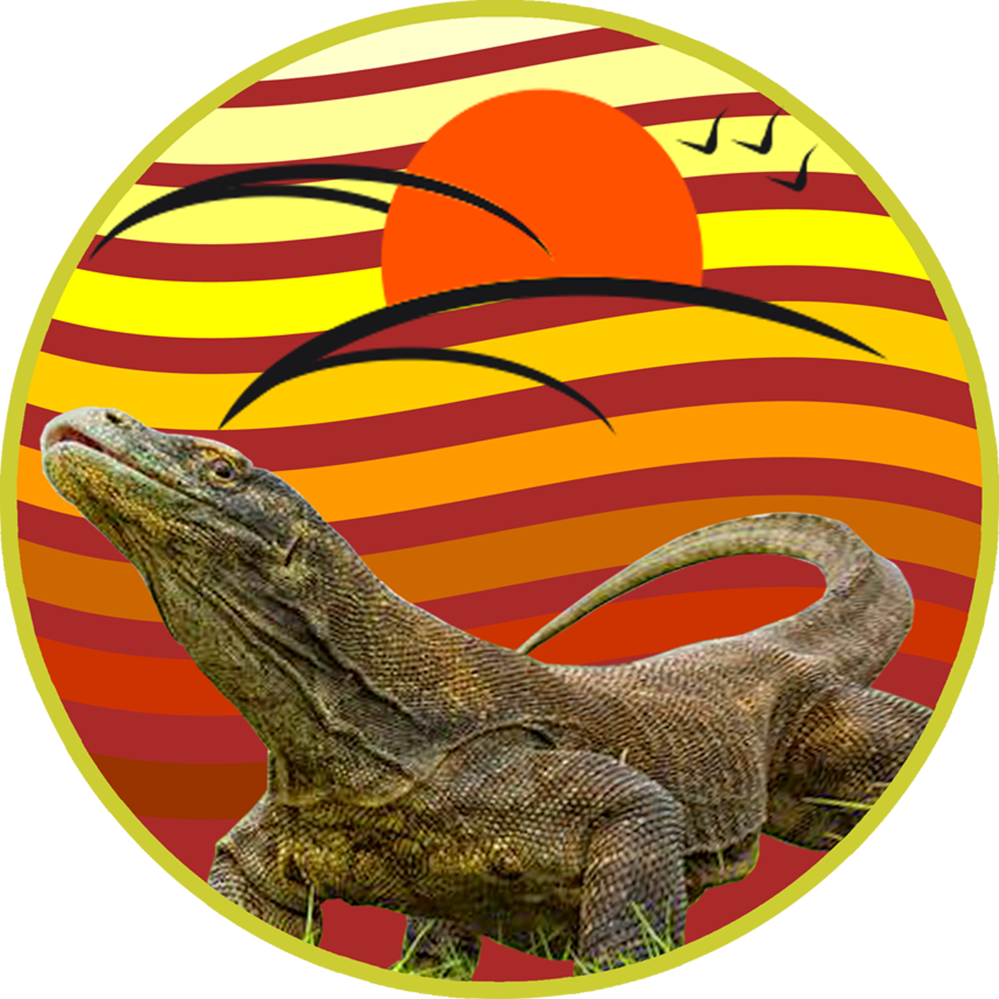 Картинки По Запросу Komodo Dragon Illustration - Komodo, West Manggarai (2000x2000), Png Download