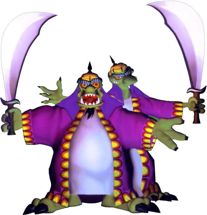 Crash 2 Komodo Brothers - Komodo Brothers Crash Bandicoot 2 (731x753), Png Download