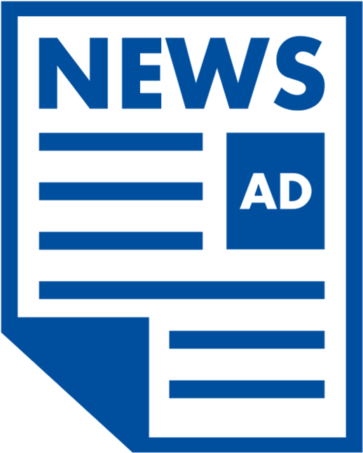 Ad Icon Smaller On Page - Print Ads Icon Png (1000x762), Png Download