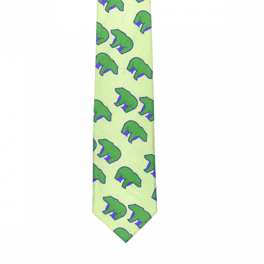 Polar Bear Green 100% Cotton Neck Tie By The Tie Hub - Fish (540x540), Png Download
