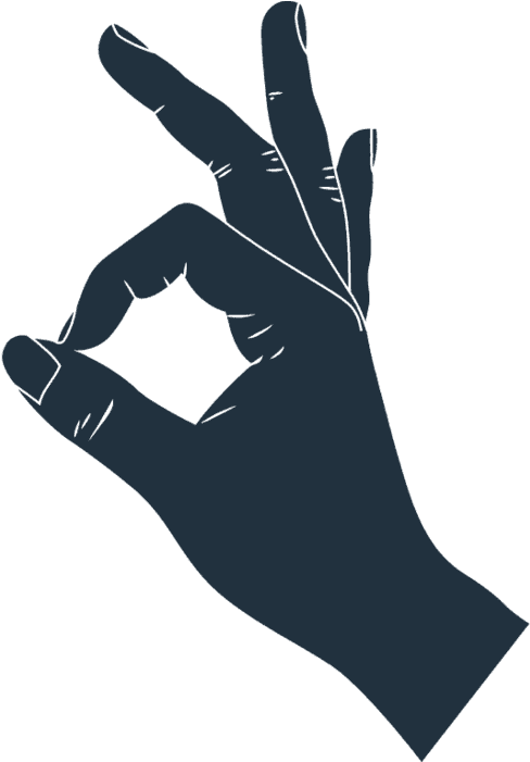 Icon Of A Hand Doing An Ok Sign - Icon (640x700), Png Download