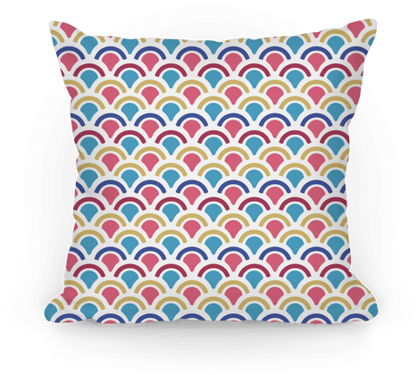 Mermaid Scales Pattern Pillow - Pillow (484x484), Png Download