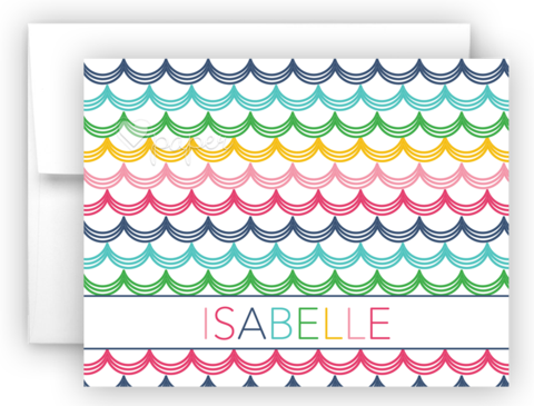 Rainbow Mermaid Scales B Thank You Cards Note Card - Construction Paper (480x365), Png Download