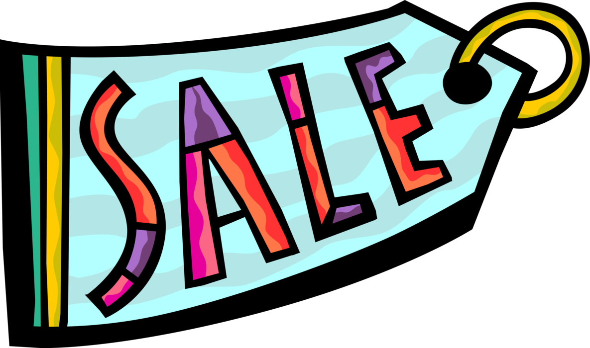 Vector Illustration Of Merchandise Sales Price Tag - Vector Graphics (1185x700), Png Download
