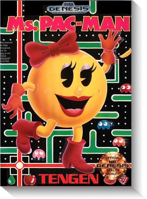 Dibs On The Classics - Ms. Pac-man Sega Genesis Game (521x702), Png Download