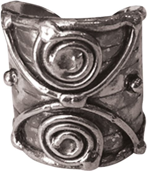 Antique Silver Swirl Cuff Ring - "antique Silver Swirl Cuff Ring" (555x555), Png Download