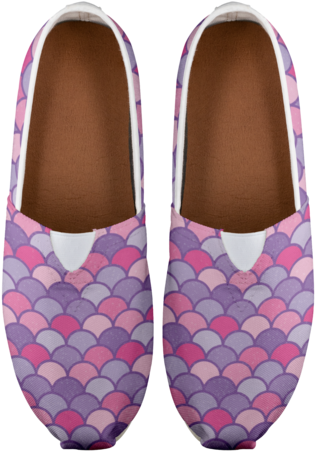 Mermaid Scales Ladies Canvas Shoes - Slip-on Shoe (480x480), Png Download
