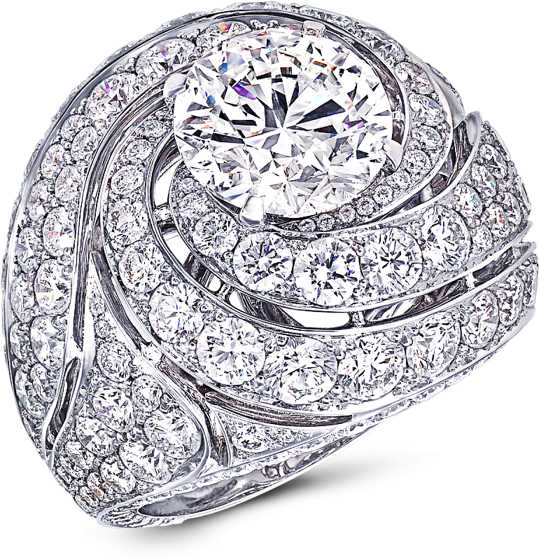 Swirl Ring - Graff Diamonds (2000x2000), Png Download