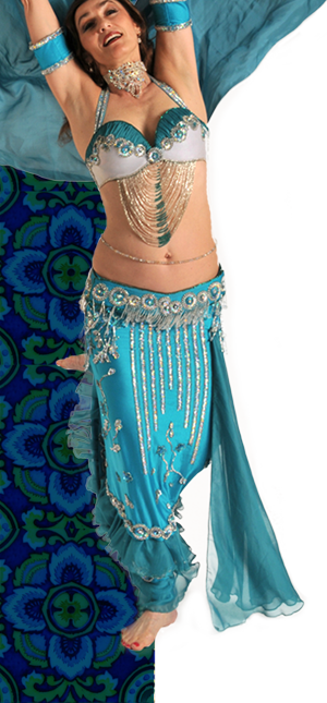 Belly Dance By Parri - Transparent Belly Dancer Png (300x645), Png Download