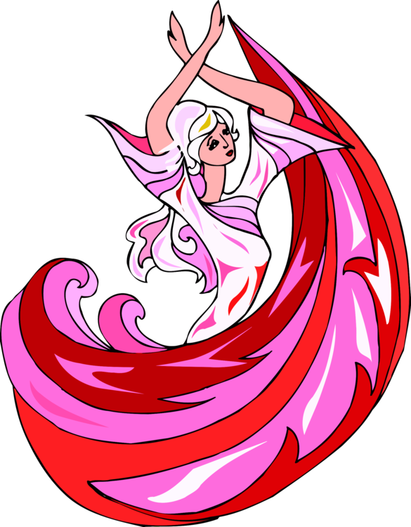 Dance Party Drawing Belly Dance Nightclub - Dance (585x750), Png Download