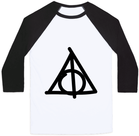 Deathly Hallows Doodle Baseball Tee - Baseball (484x484), Png Download