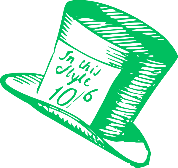 Mad Hatter Hat Vector (600x567), Png Download