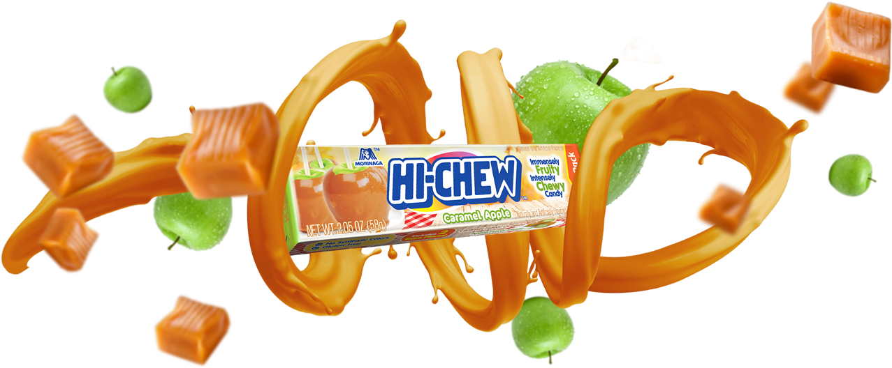 Hi-chew Caramel Apple - Hi-chew Cherry Flavour (1290x532), Png Download