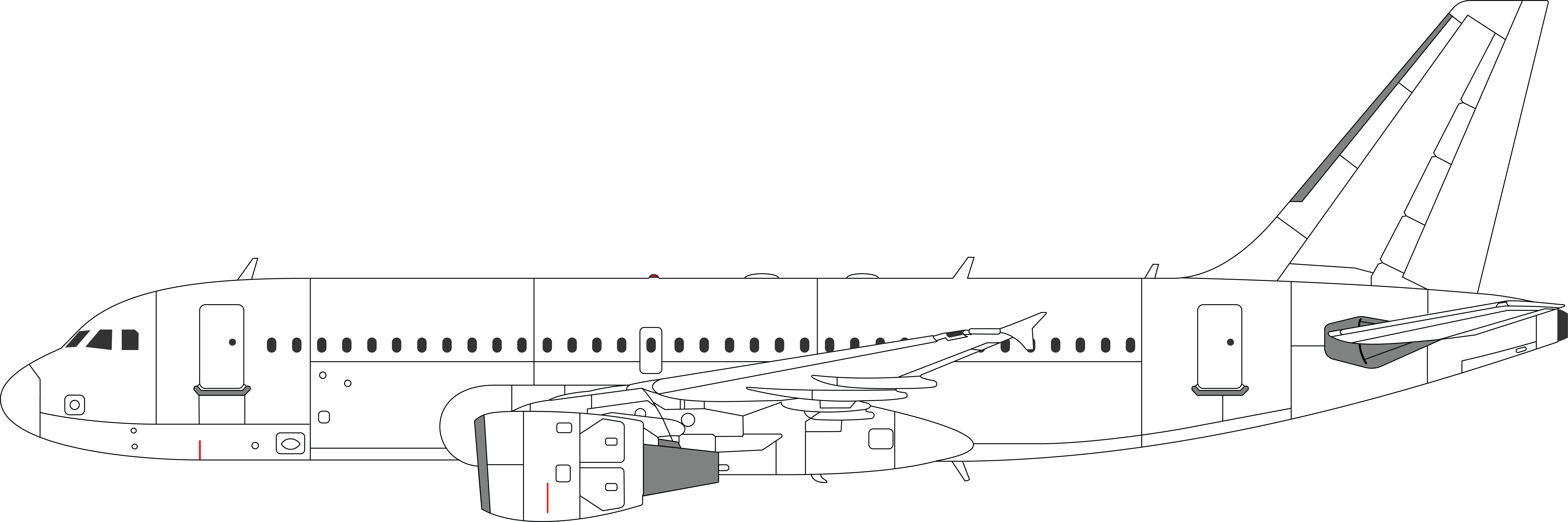 , , - Airliner (8000x2665), Png Download