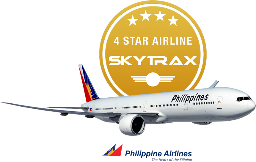 Philippine Airlines, The Heart Of The Filipino - Philippine Airlines 4 Star Skytrax (1200x546), Png Download