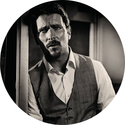 Christian Bale By Vincent Peters - Vincent Peters Christian Bale (500x500), Png Download