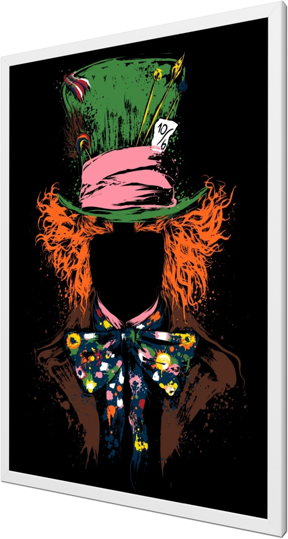 Mad Hatter, Cat, Alice, Wonderland, Cheshire, Cheshire - Chapeleiro E Alice Camisetas (567x1059), Png Download