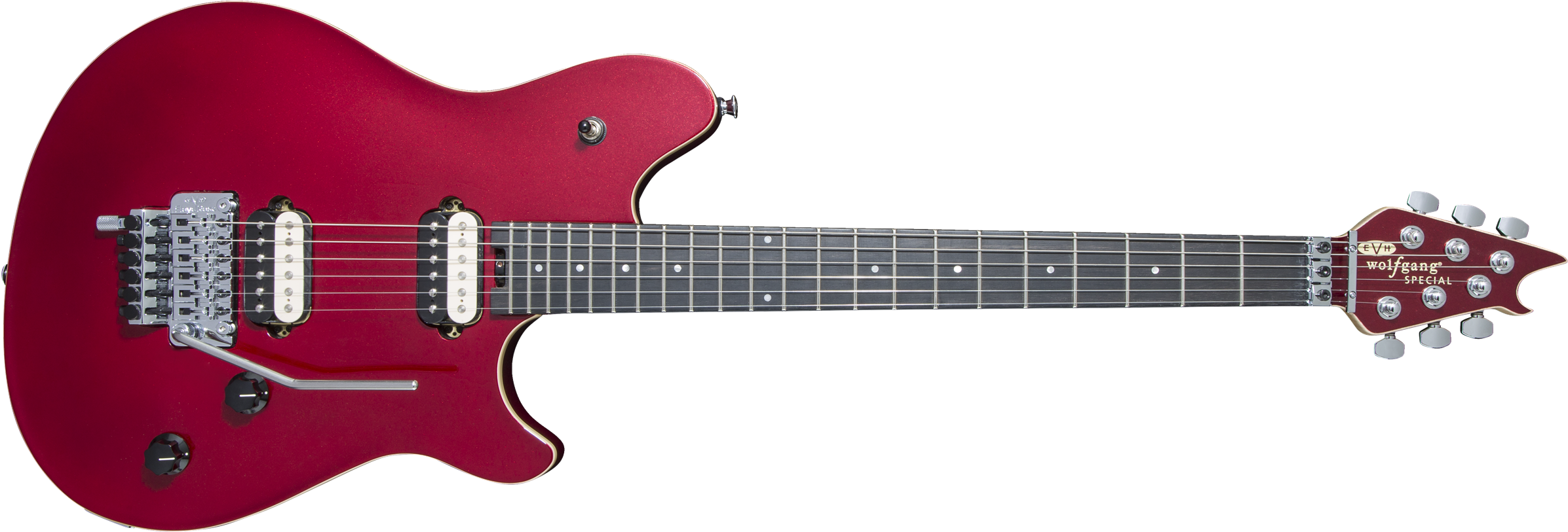 Evh® Wolfgang® Special, Ebony Fingerboard, Candy Apple - Evh Wolfgang Special - Striped (wolfgang Special Striped) (2400x821), Png Download
