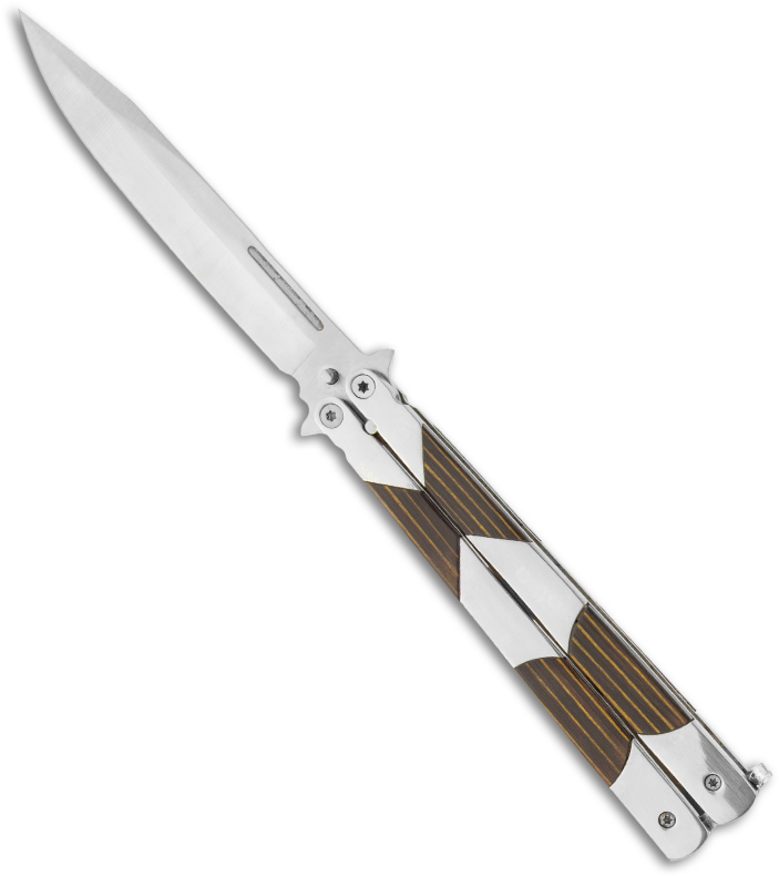 Large Elephant Balisong Butterfly Knife - Serrated Utility Knife (711x800), Png Download