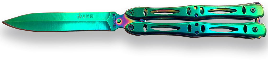 Butterfly Knife Jkr, Stainless Steel 10,5 Cm Blade - Puno (1024x768), Png Download
