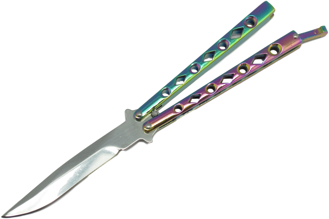 Classic Rainbow Butterfly Knife - Butterfly Knife (1280x960), Png Download