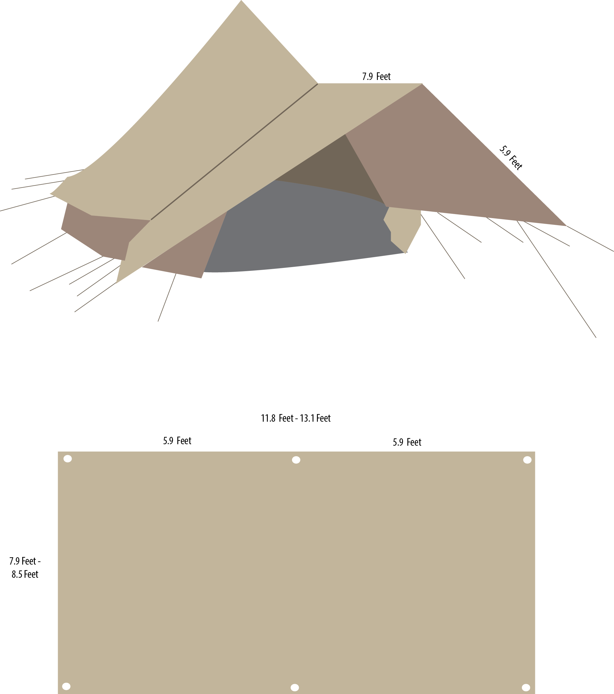 Bell Tent Awning - Bell Tent Awnings (2098x2370), Png Download