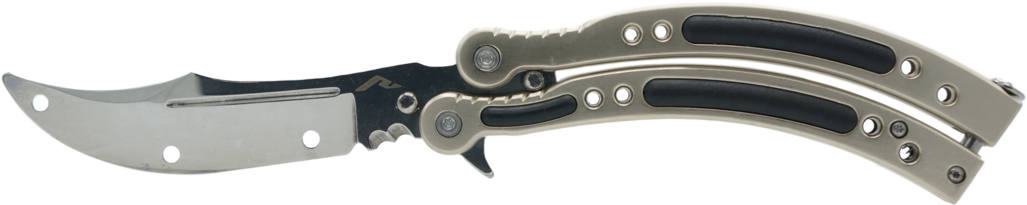 Chrome Butterfly Trainer - Butterfly Knife (1060x703), Png Download