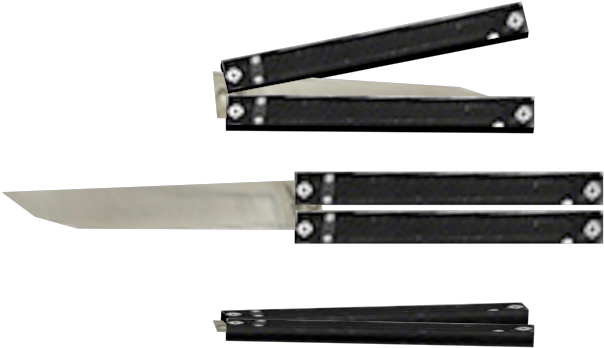 Butterfly Knife By Glebka - Melee Weapon (640x347), Png Download