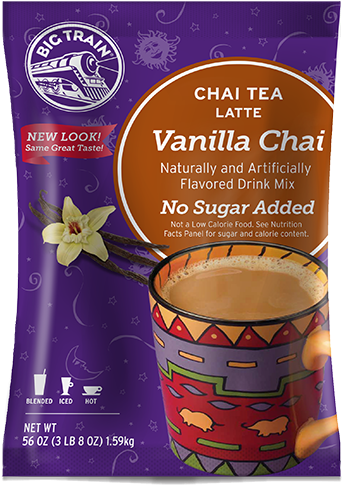 Big Train Vanilla No Sugar Added Chai Tea - Big Train Chai 3.5 Lb Bag - No Sugar Added Vanilla (500x500), Png Download