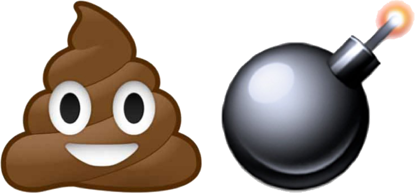 Drop A Deuce Bombdeuce Bomb Is A Glitter Bomb With - Poop Emoji Doublesided Star Ceramic Christmas Ornament (1452x672), Png Download