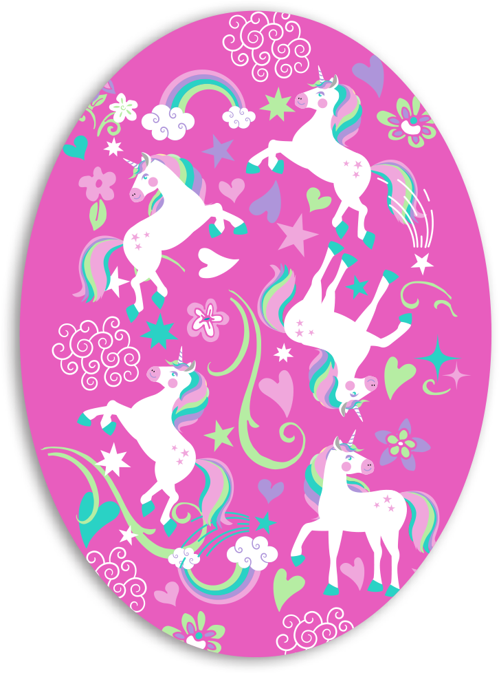 Colorful Lavender Unicorn - Illustration (1000x1000), Png Download