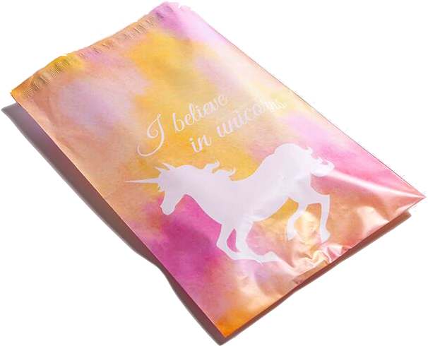 Pink Unicorn Poly Mailers - Unicorn Poly Mailers (626x511), Png Download
