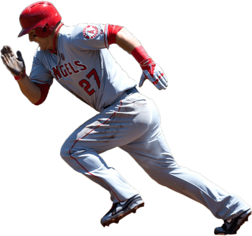 What Pros Wear Mike Trout - Mike Trout Fielding Png (500x500), Png Download