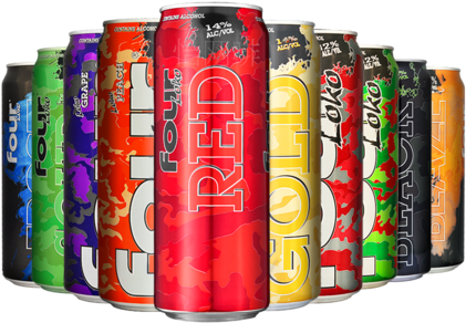 两罐装four酒美国进口four Loko四洛克果味鸡尾酒配制酒 - Four Loko (430x430), Png Download