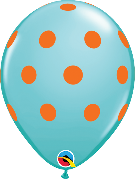Polka Dots Balloons - Baby Blue Balloon (453x600), Png Download